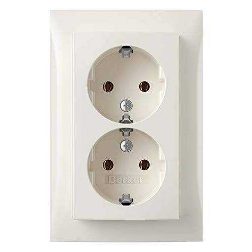 Berker 47748989 Doppelsteckdose SCHUKO mit Abdeckplatte, Berker S.1, polarweiß glänzend Mesch Shop Berker 47748989 Doppelsteckdose SCHUKO mit Abdeckplatte, Berker S.1, polarweiß glänzend Mesch Shop